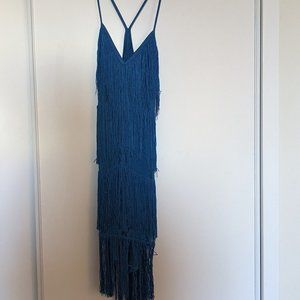 ASOS Blue fringe dress
